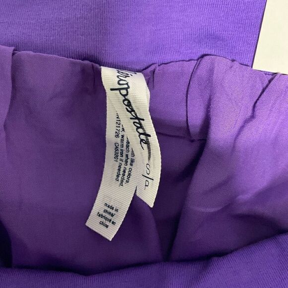 Aeropostale Mini Skirt Flare Sheer Overlay Purple Elastic Waist Junior Small - Picture 5 of 13